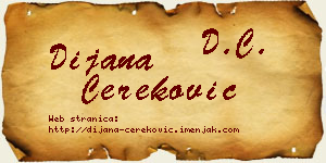 Dijana Čereković vizit kartica